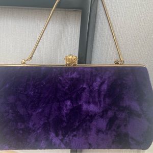 Beautiful velvet purple bag.